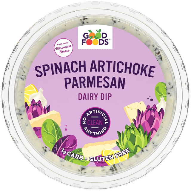 GOOD FOODS: Spinach Artichoke Parmesan Dip, 8 oz - #tag1# - #tag2#