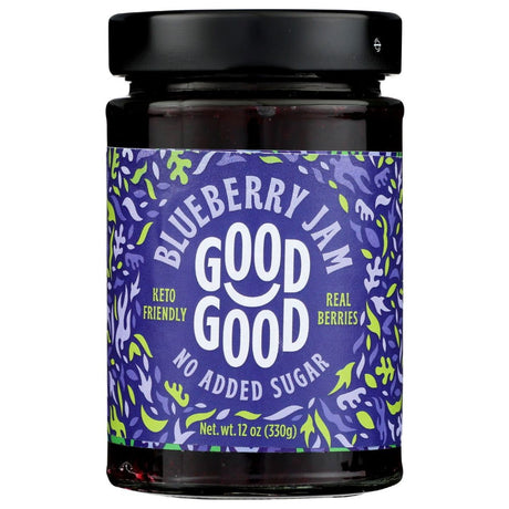 GOOD GOOD: Blueberry Jam No Added Sugar, 12 oz - Sunshine Co Op. - #tag1# - #tag2# - #tag3# - #tag4#