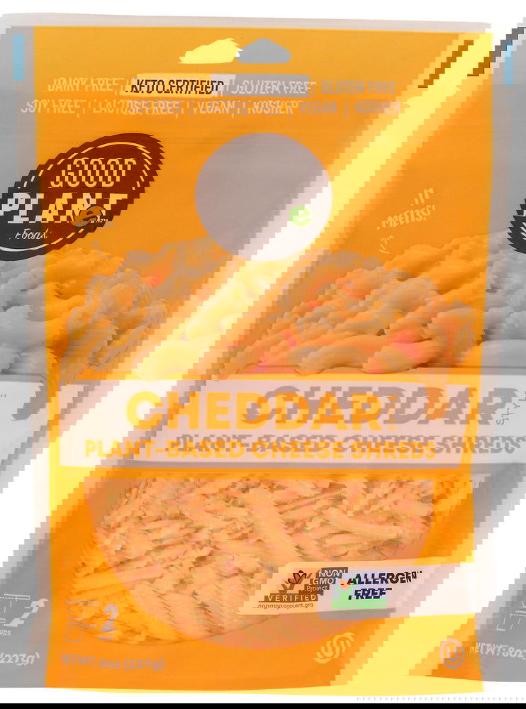 GOOD PLANET FOODS: Plant Based Cheddar Shreds, 8 oz - #tag1# - #tag2#