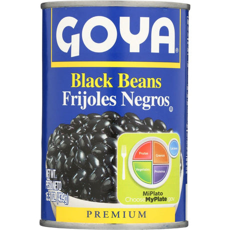 GOYA: Canned Black Beans, 15.5 Oz - #tag1# - #tag2#