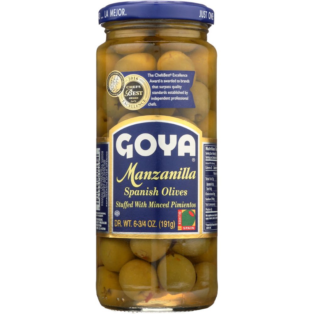 GOYA: Olives Spanish Manzanilla with Stuffed Minced Pimientos, 6.75 oz - #tag1# - #tag2#