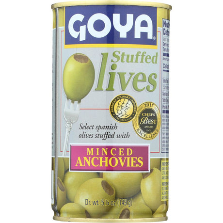 GOYA: Olives Stuffed With Minced Anchovies, 5.25 oz - #tag1# - #tag2#