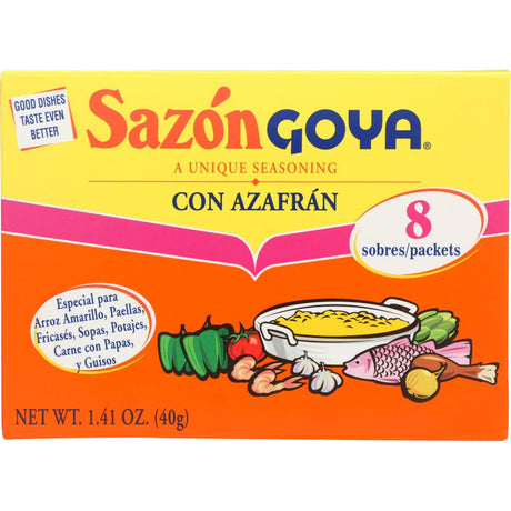 GOYA: Sazon Azafran Seasoning, 1.41 oz - #tag1# - #tag2#