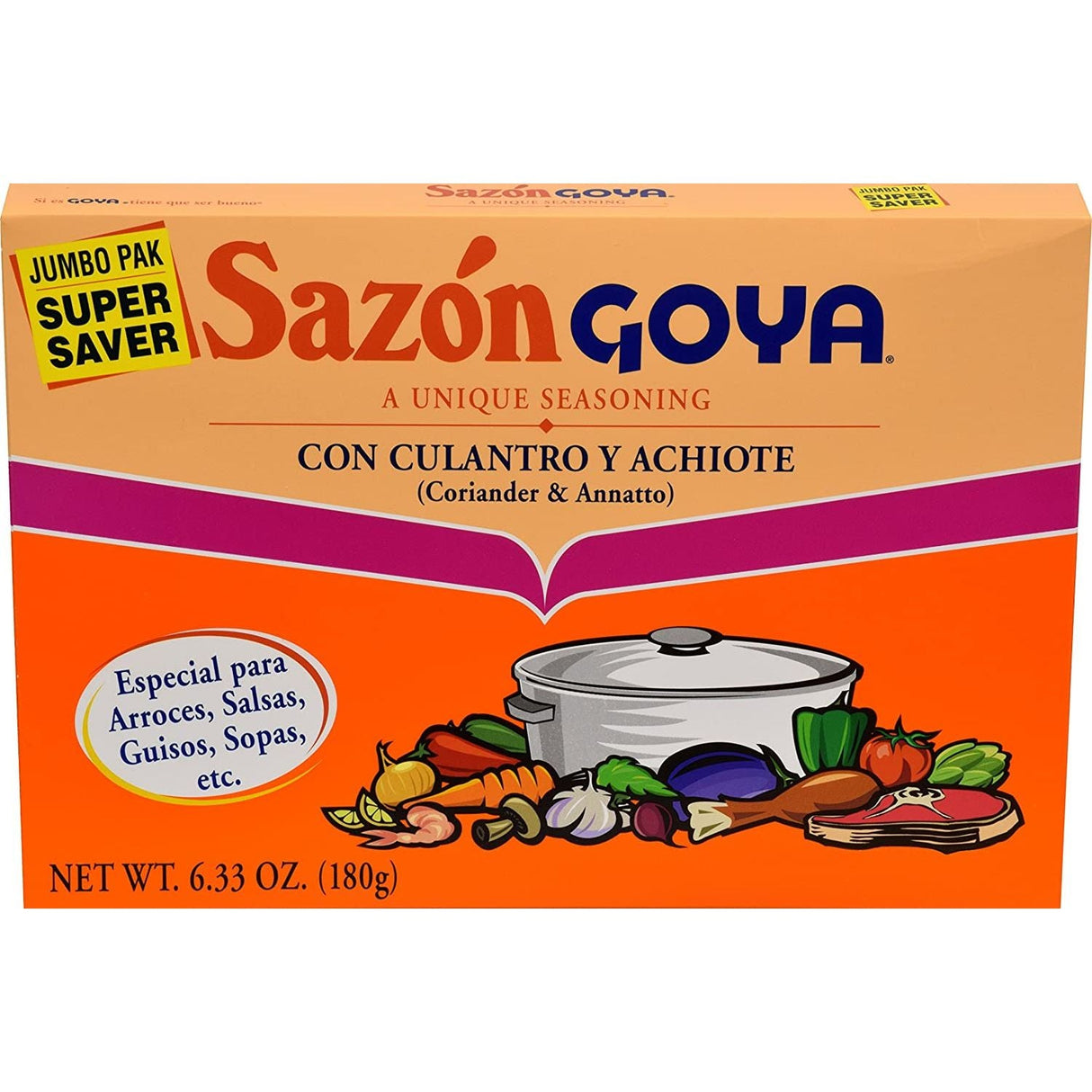 GOYA: Sazon Seasoning with Coriander & Annatto, 6.33 oz - #tag1# - #tag2#