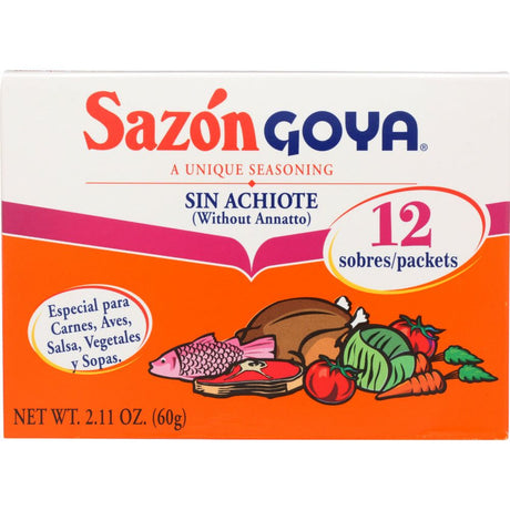 GOYA: Sazon Without Annatto, 2.11 oz - #tag1# - #tag2#