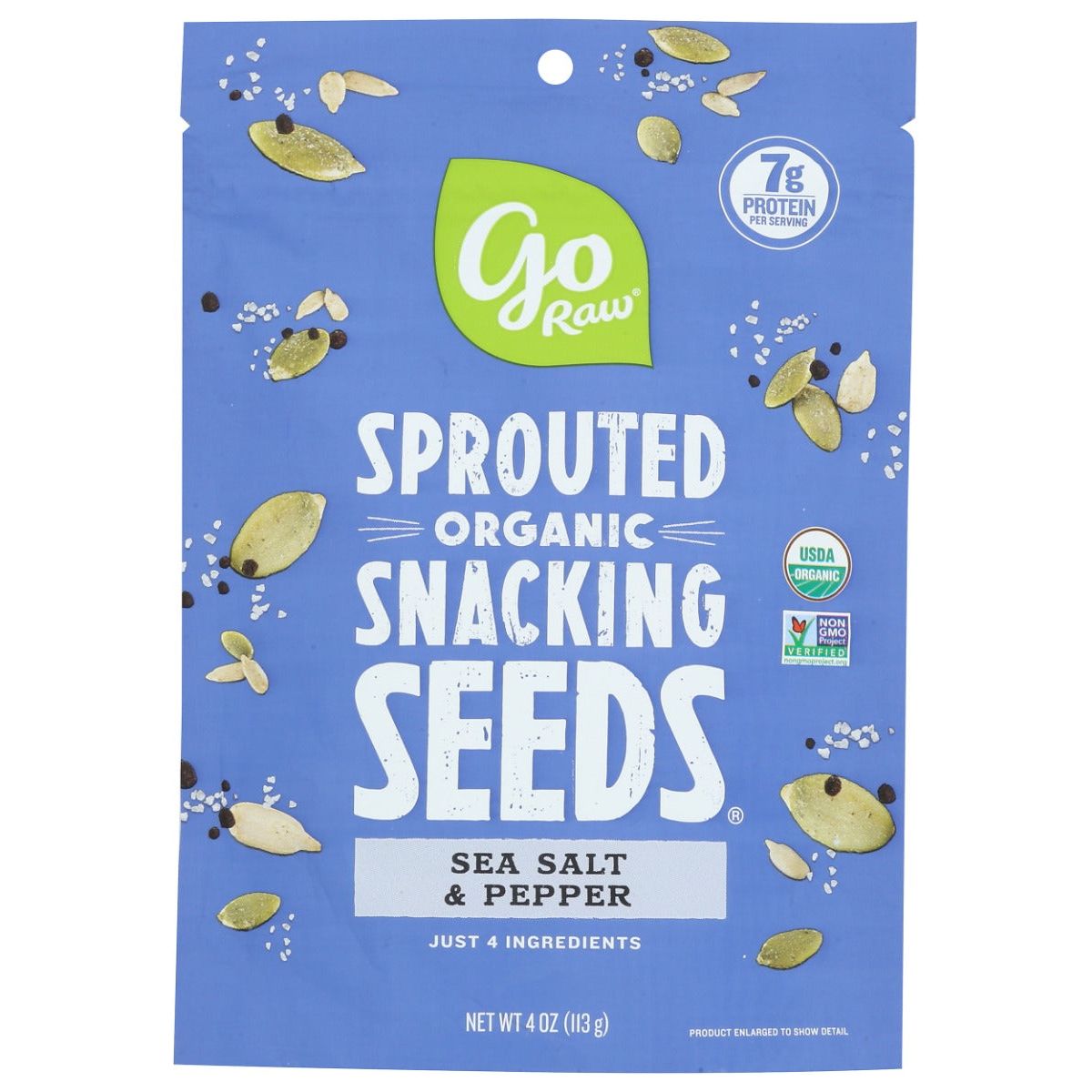 GO RAW: Seeds Snack Sea Salt Pepper, 4 OZ - #tag1# - #tag2#
