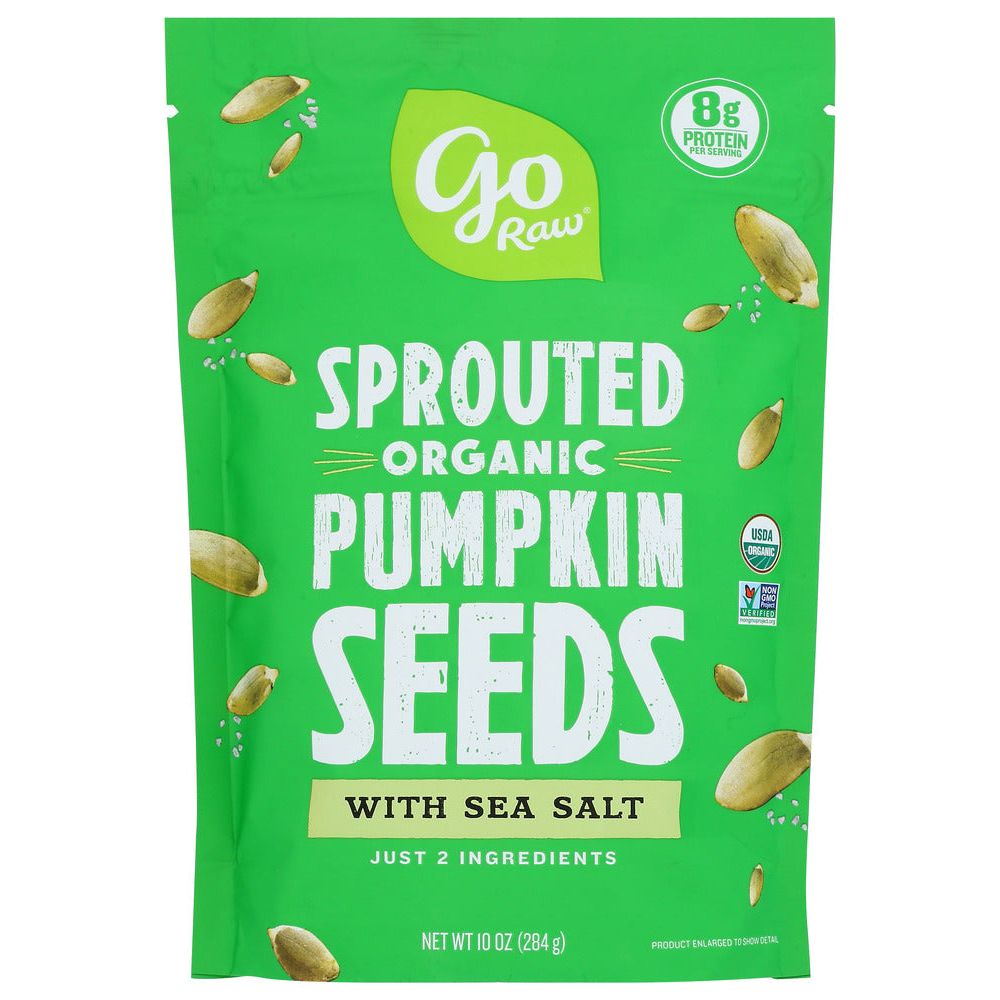 GO RAW: Sprouted Seeds Pumpkin Sea Salt, 10 oz - #tag1# - #tag2#