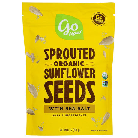 GO RAW: Sprouted Sunflower Seeds Sea Salt, 10 oz - #tag1# - #tag2#