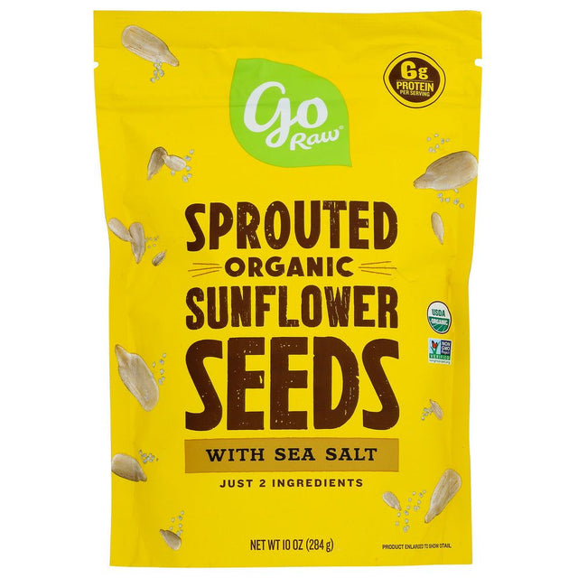 GO RAW: Sprouted Sunflower Seeds Sea Salt, 10 oz - #tag1# - #tag2#