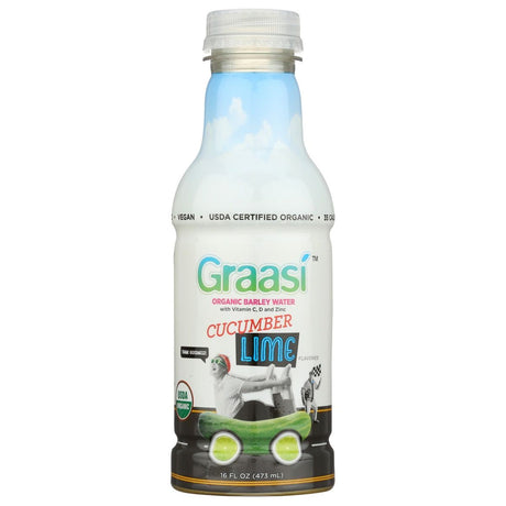 GRAASI: Cucumber Lime Barley Grass Water, 16 fo - #tag1# - #tag2#