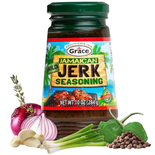GRACE CARIBBEAN: Jerk Seasoning Mild, 10 oz - Sunshine Co Op. - #tag1# - #tag2# - #tag3# - #tag4#