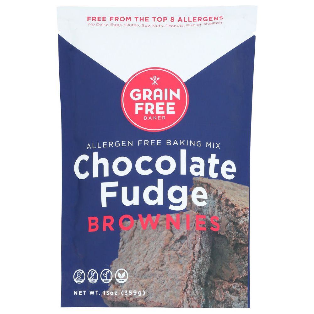 GRAIN FREE BAKER: Mix Brownie Choc Fudge, 13 OZ - #tag1# - #tag2#