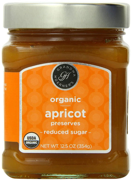 GRANDMA HOERNERS: Organic Apricot Reduced Sugar Preserves, 12.5 oz - #tag1# - #tag2#