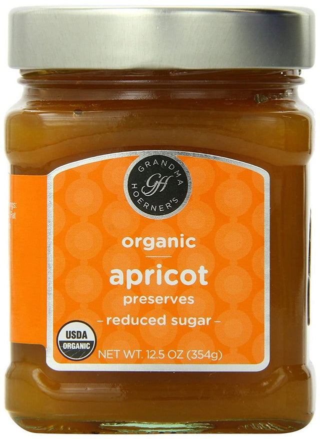 GRANDMA HOERNERS: Organic Apricot Reduced Sugar Preserves, 12.5 oz - #tag1# - #tag2#