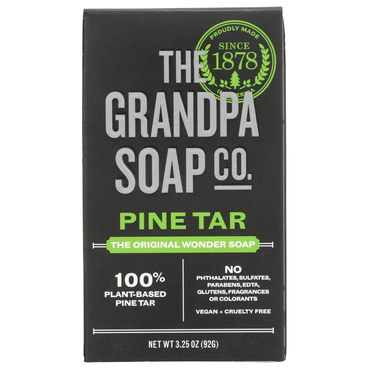 GRANDPAS: Pine Tar Bar Soap, 3.25 oz - #tag1# - #tag2#