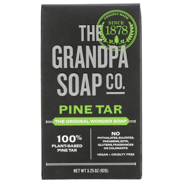 GRANDPAS: Pine Tar Bar Soap, 3.25 oz - #tag1# - #tag2#