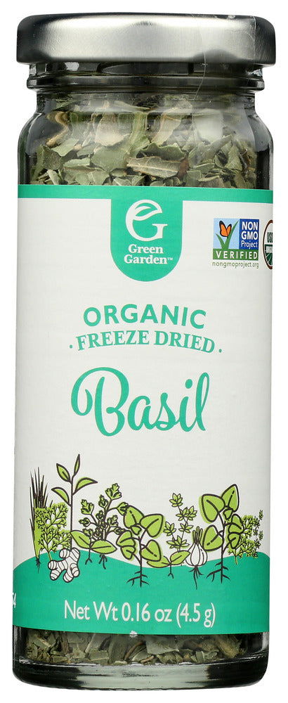GREEN GARDEN: Organic Basil Freeze Dried Herbs, .16 oz - #tag1# - #tag2#