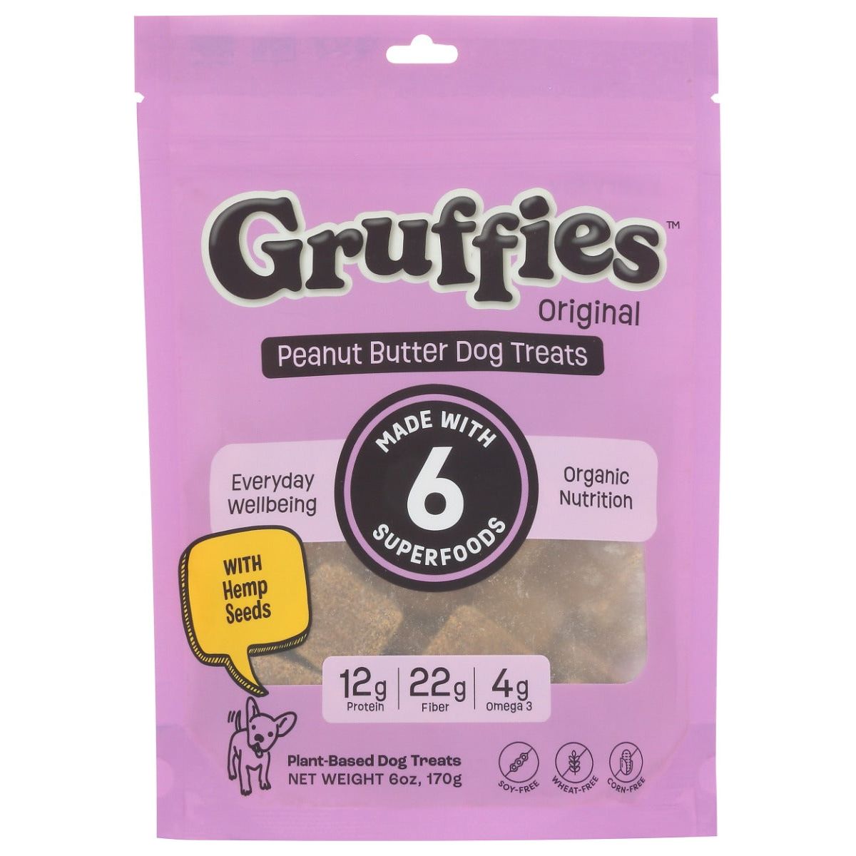 GRUFFIES: Original Peanut Butter Dog Treat, 6 oz - #tag1# - #tag2#