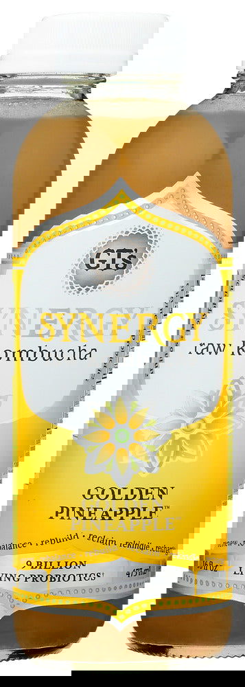 GT ENLIGHTENED KOMBUCHA: Synergy Golden Pineapple Kombucha, 16 fo - #tag1# - #tag2#