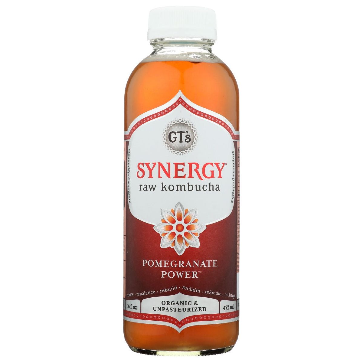 GT ENLIGHTENED SYNERGY: Kombucha Pomegranate Power, 16 fo - #tag1# - #tag2#