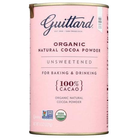 GUITTARD: Cocoa Pwdr Ntrl Unswt, 8 OZ - #tag1# - #tag2#