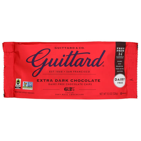 GUITTARD: Extra Dark Chocolate Baking Chips, 11.5 oz - Sunshine Co Op. - #tag1# - #tag2# - #tag3# - #tag4#