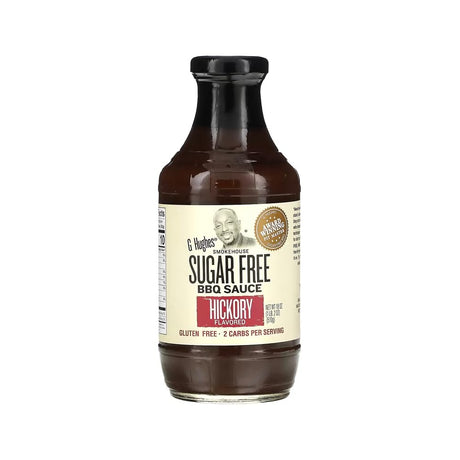G HUGHES: Sugar Free Barbecue Sauce Hickory Flavor, 18 oz - Sunshine Co Op. - #tag1# - #tag2# - #tag3# - #tag4#