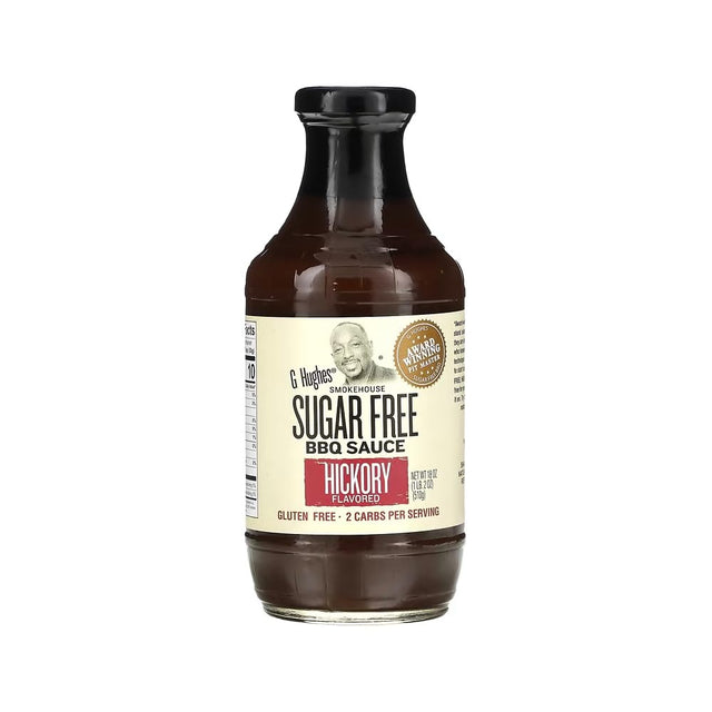 G HUGHES: Sugar Free Barbecue Sauce Hickory Flavor, 18 oz - Sunshine Co Op. - #tag1# - #tag2# - #tag3# - #tag4#