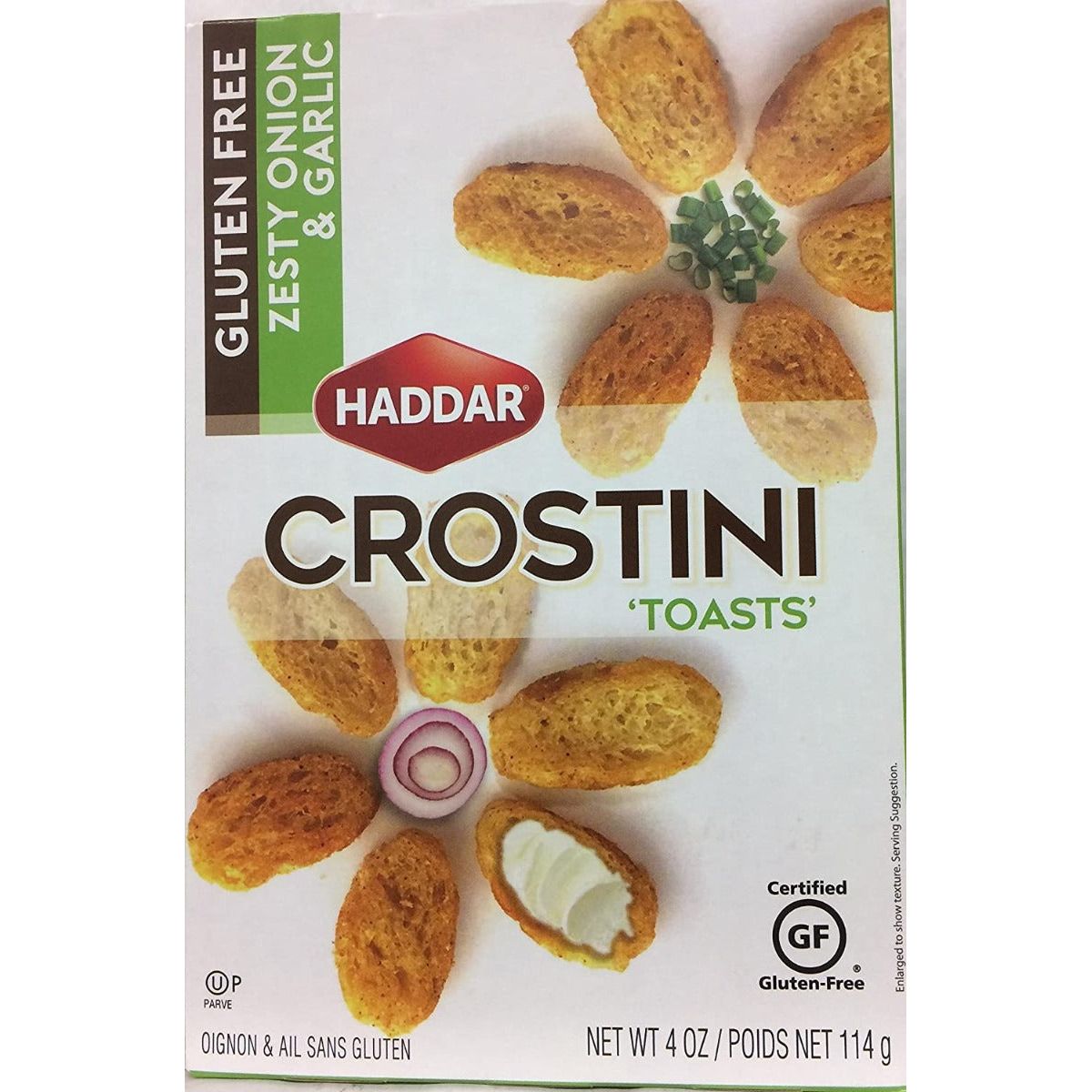 HADDAR: Crostini Toasts Zesty Onion & Garlic , 4 oz - #tag1# - #tag2#