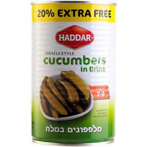 HADDAR: Large 7-9 Cucumbers In Brine, 18 oz - #tag1# - #tag2#