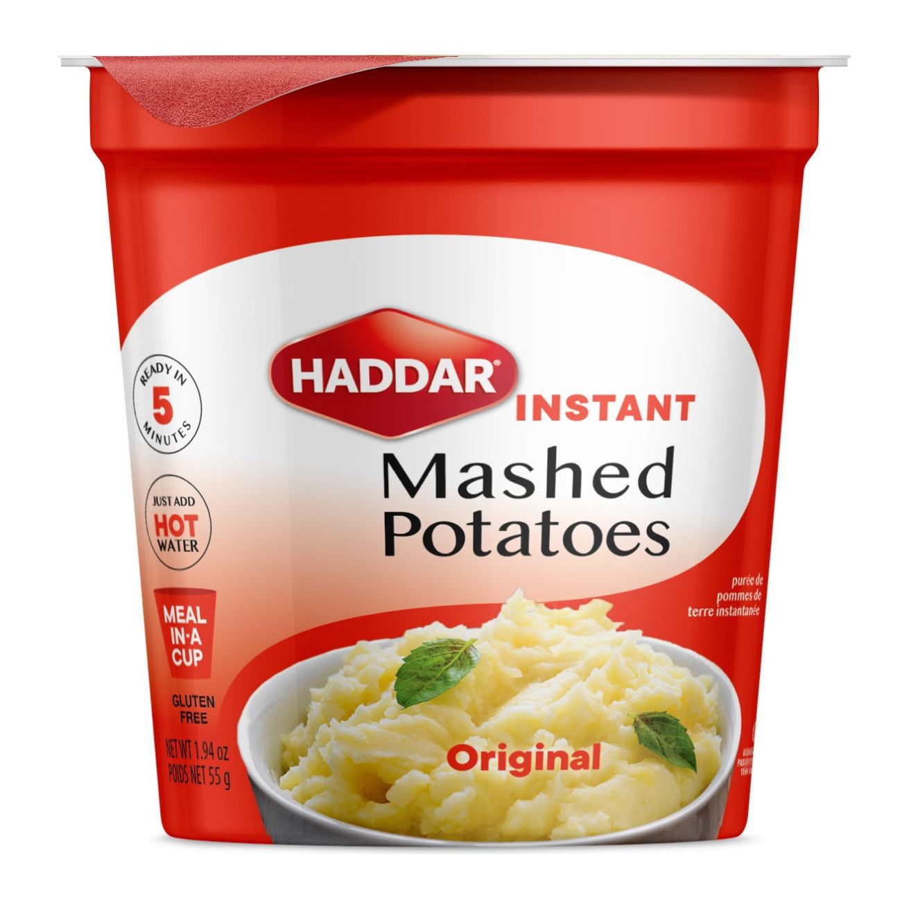 HADDAR: Original Instant Mashed Potato Cups, 1.94 oz - #tag1# - #tag2#