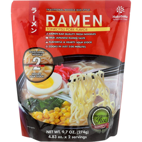 HAKUBAKU: Tonkotsu Pork Flavor Ramen, 9.7 oz - #tag1# - #tag2#