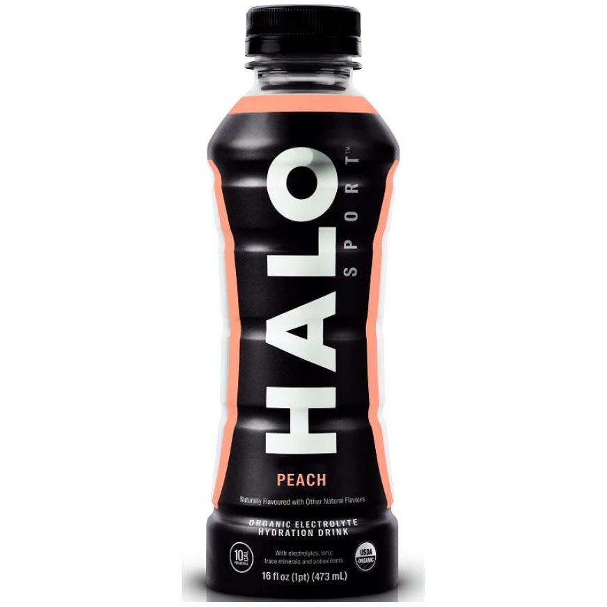 HALO SPORT: Peach Hydration Drink, 16 oz - #tag1# - #tag2#