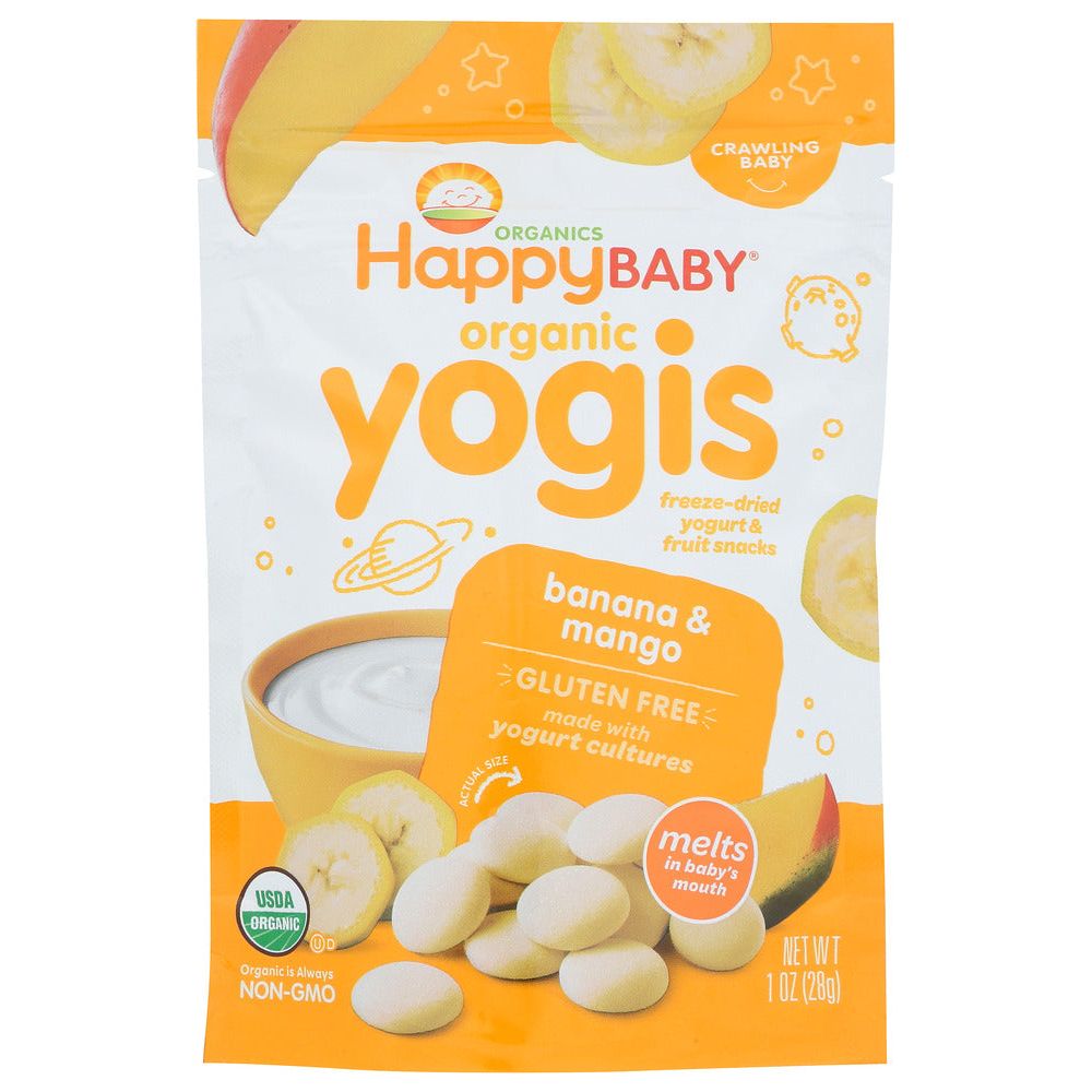 HAPPY BABY: Organic  Yogis Yogurt and Fruit Snacks Banana Mango, 1 oz - #tag1# - #tag2#