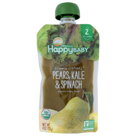 HAPPY BABY: Stage 2 Pear Kale Spinach Organic, 4 oz - #tag1# - #tag2#