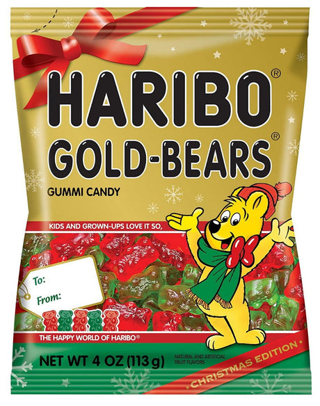HARIBO: Gummy Candy Goldbears Christmas Edition, 4 oz - #tag1# - #tag2#