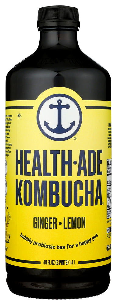 HEALTH ADE: Ginger Lemon Kombucha, 48 oz - #tag1# - #tag2#