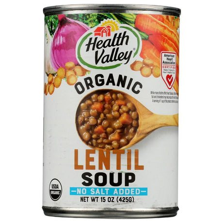 HEALTH VALLEY: No Salt Organic Lentil soup, 15 oz - Sunshine Co Op. - #tag1# - #tag2# - #tag3# - #tag4#