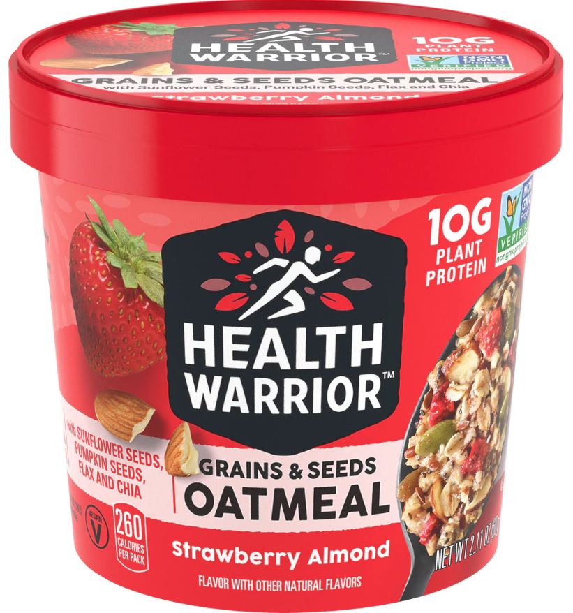 HEALTH WARRIOR: Oatmeal Strawberry Almond Cup, 2.11 oz - #tag1# - #tag2#