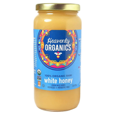 HEAVENLY ORGANICS: White Honey, 22 oz - Sunshine Co Op. - #tag1# - #tag2# - #tag3# - #tag4#