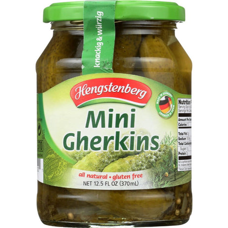 HENGSTENBERG: Mini Gherkins, 12.5 oz - Sunshine Co Op. - #tag1# - #tag2# - #tag3# - #tag4#