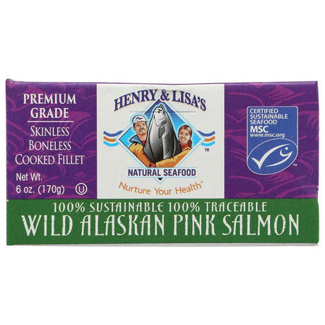 HENRY & LISAS: Wild Alaskan Pink Salmon, 6 oz - Sunshine Co Op. - #tag1# - #tag2# - #tag3# - #tag4#