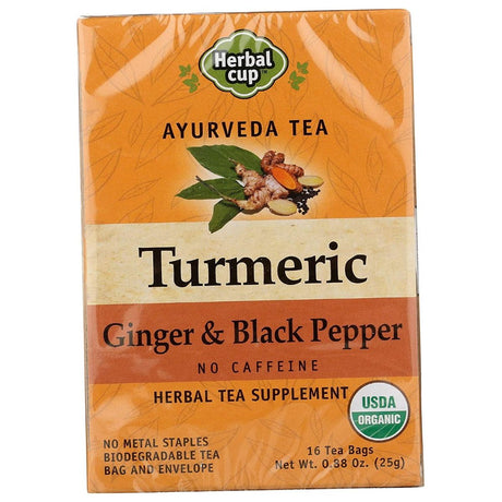 HERBAL CUP: Turmeric Ginger Black Pepper Tea, 16 bg - #tag1# - #tag2#