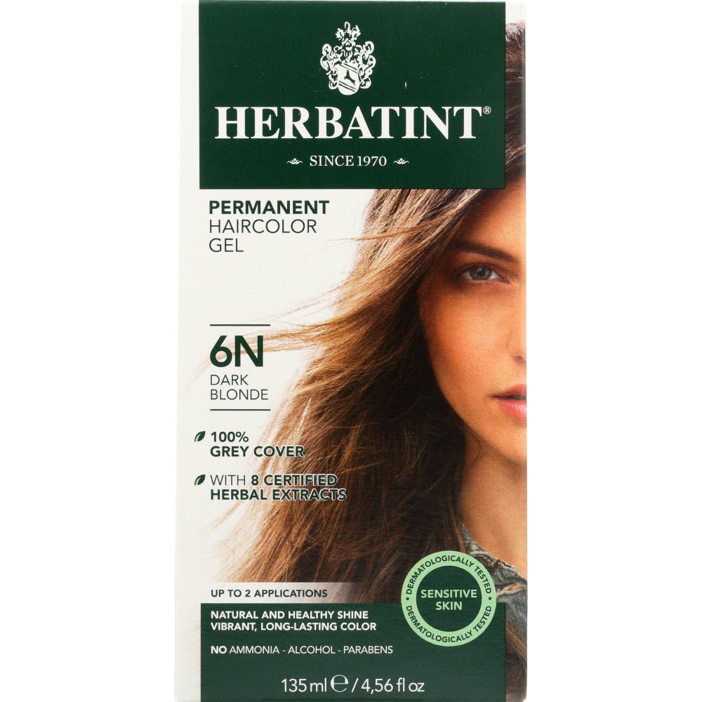 HERBATINT: Permanent Hair Colour Gel 6N Dark Blonde, 4.56 oz - #tag1# - #tag2#