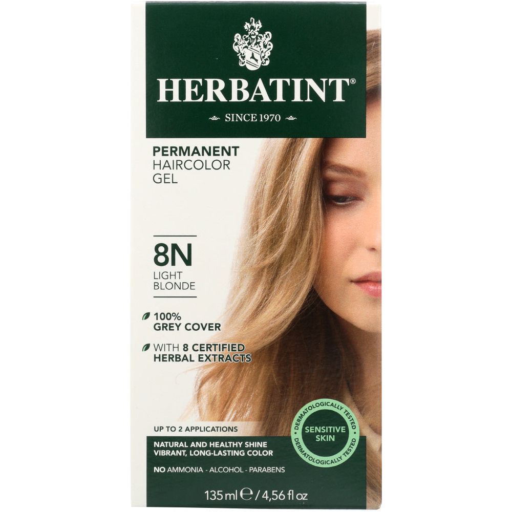 HERBATINT: Permanent Herbal Haircolor Gel 8N Light Blonde, 4 Oz - #tag1# - #tag2#