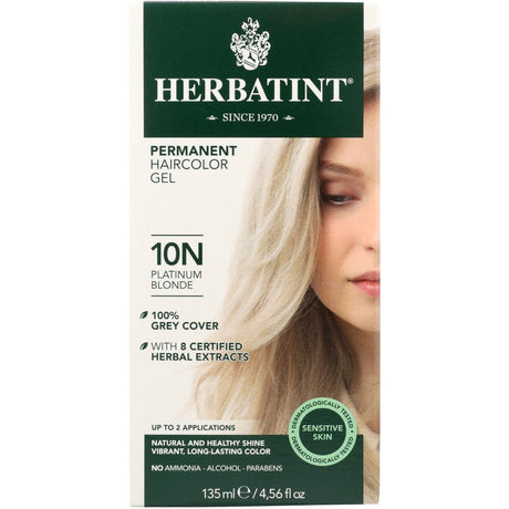 HERBATINT: Permanent Herbal Haircolour Gel 10N Platinum Blonde, 4 oz - #tag1# - #tag2#