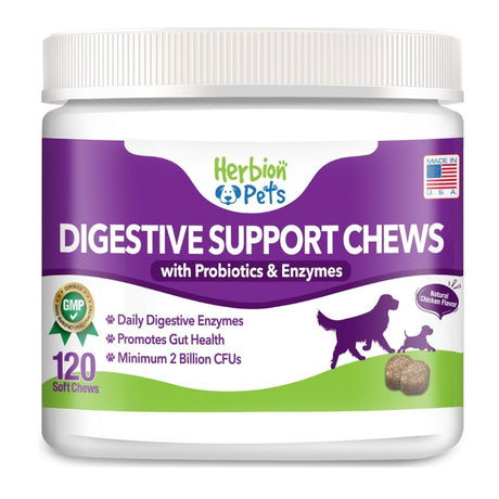 HERBION NATURALS: Tablet Pet Dgstv Sprt Chw, 120 tb - #tag1# - #tag2#