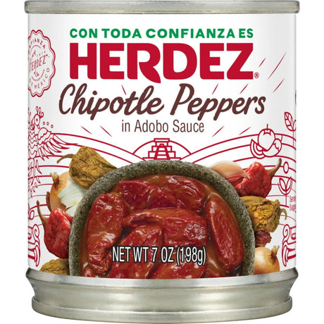 HERDEZ: Chipotle Peppers in Adobo Sauce, 7 oz - Sunshine Co Op. - #tag1# - #tag2# - #tag3# - #tag4#