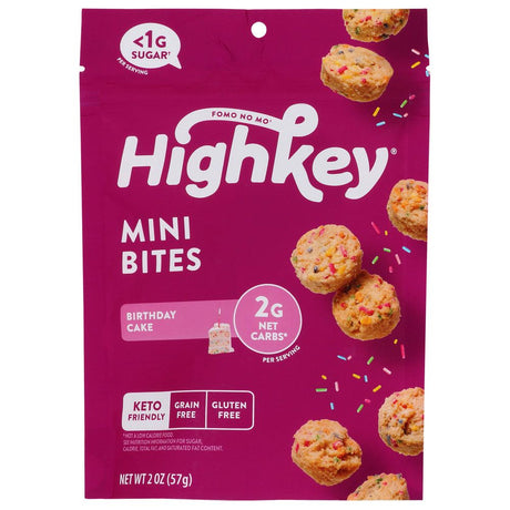 HIGH KEY SNACKS: Soft Baked Mini Treats Birthday Cake, 2 oz - #tag1# - #tag2#