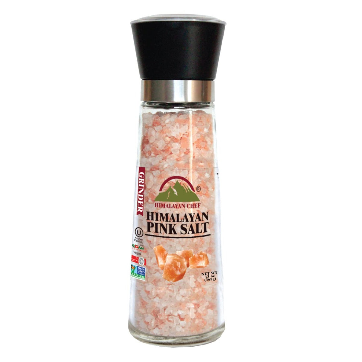 HIMALAYAN CHEF: Grinder Salt Himalayan Pink Re, 13 oz - Sunshine Co Op. - #tag1# - #tag2# - #tag3# - #tag4#